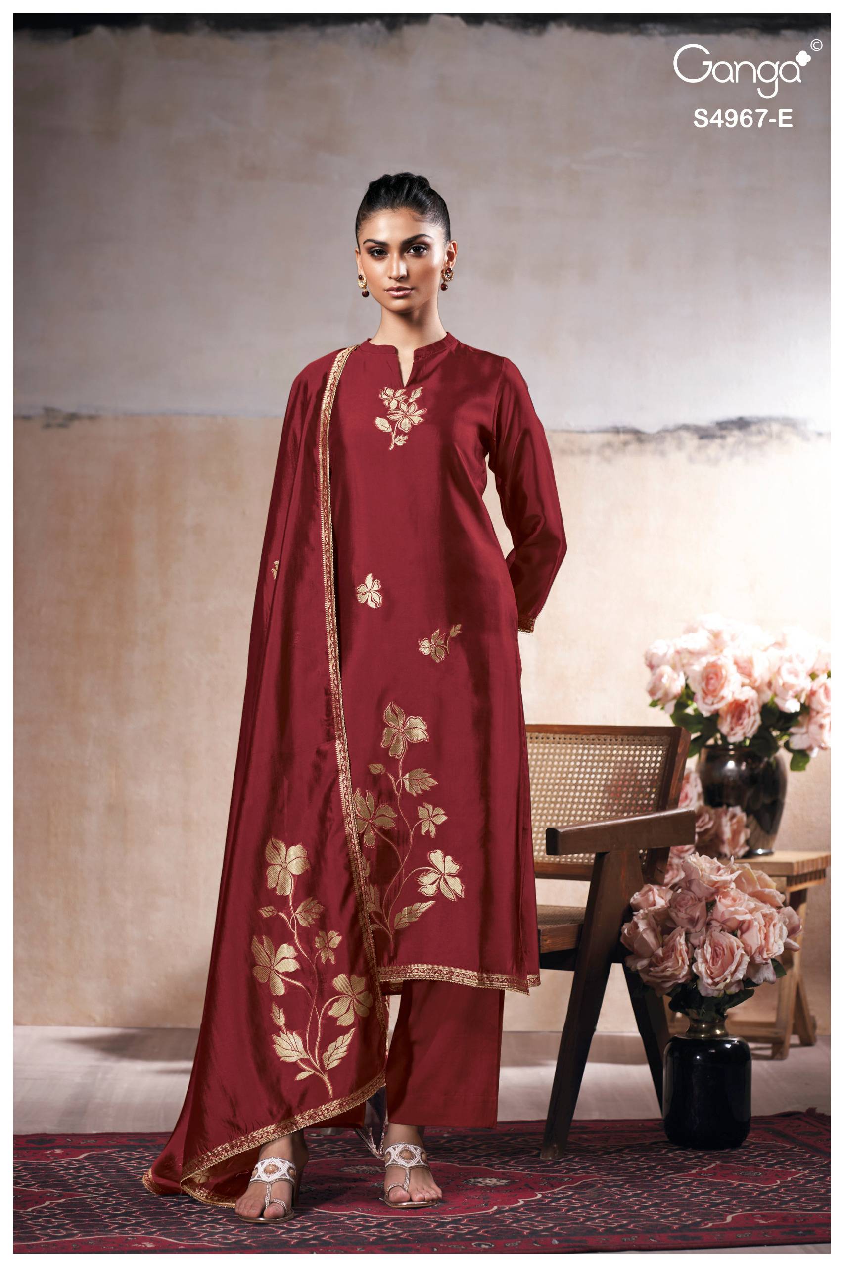 RAASHII 4967 Series By GANGA FASHION Stylish Beautiful Colourful VISCOSE WOVEN SILK Dresses At Wholesale Price